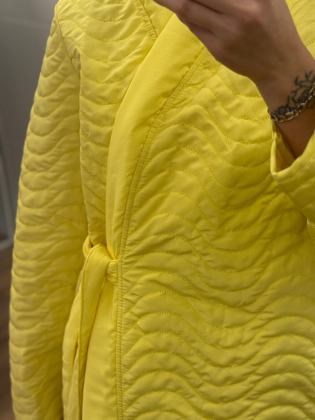 Veste croisée matelassée jaune - Léone