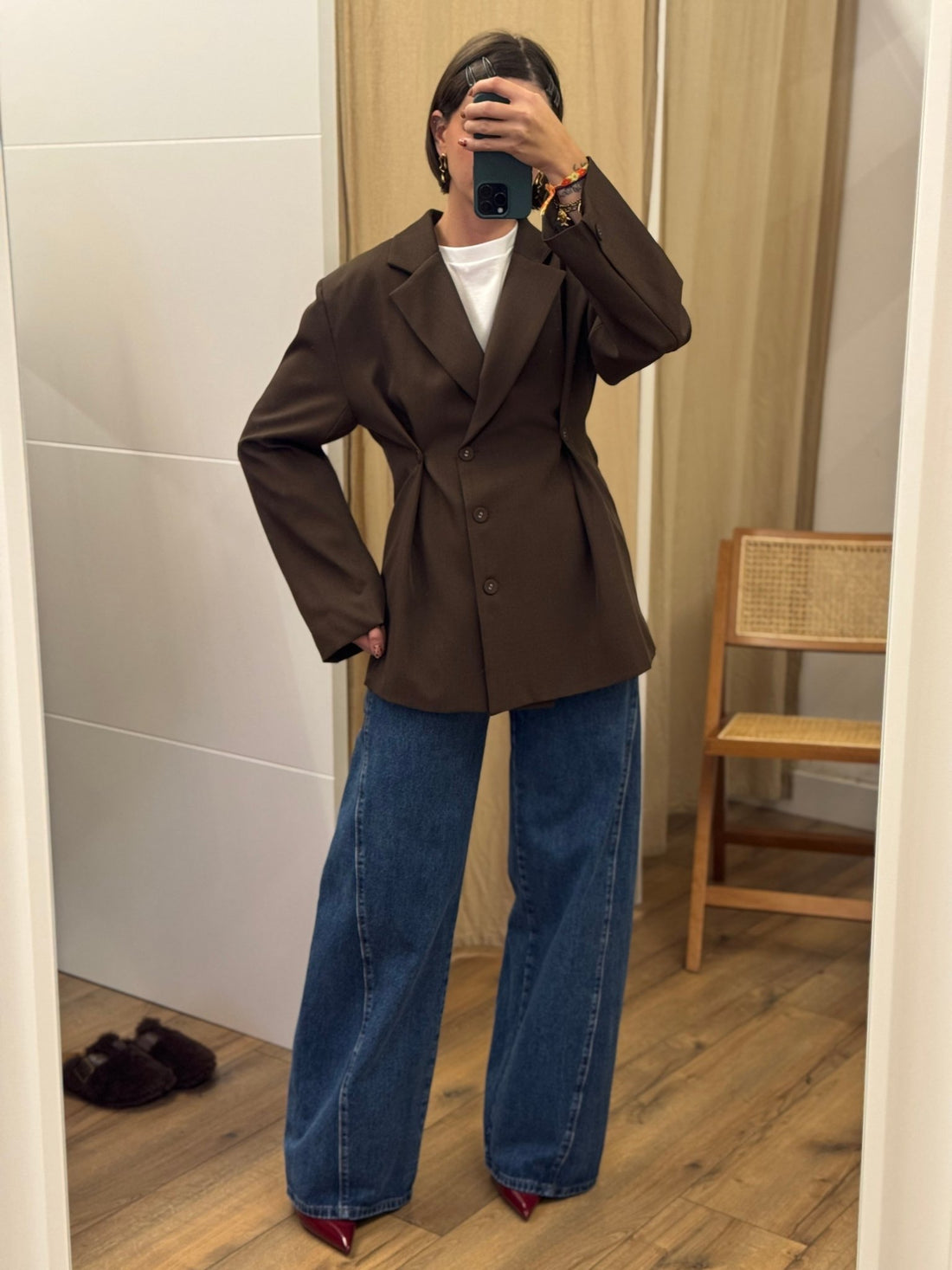 Veste derrik marron - Léone