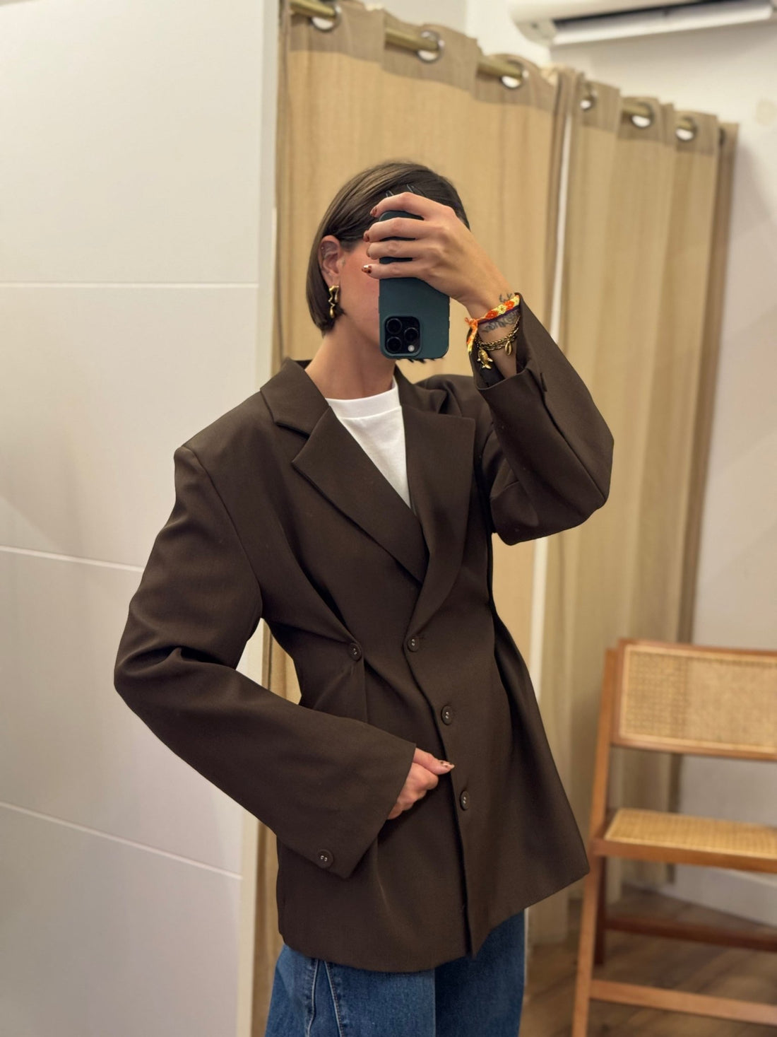 Veste derrik marron - Léone