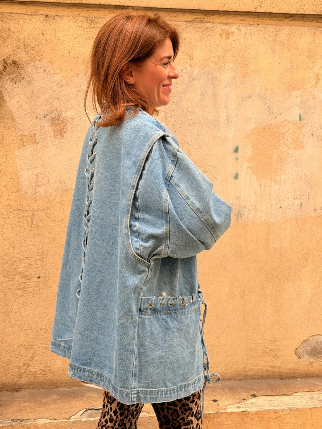 Veste en jean lacée Cleo - Léone