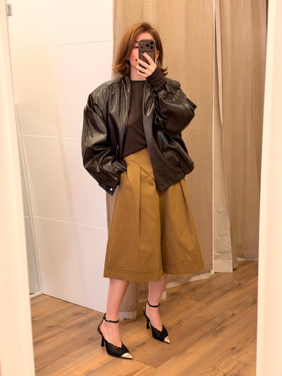 Veste en simili brillant choco - Léone