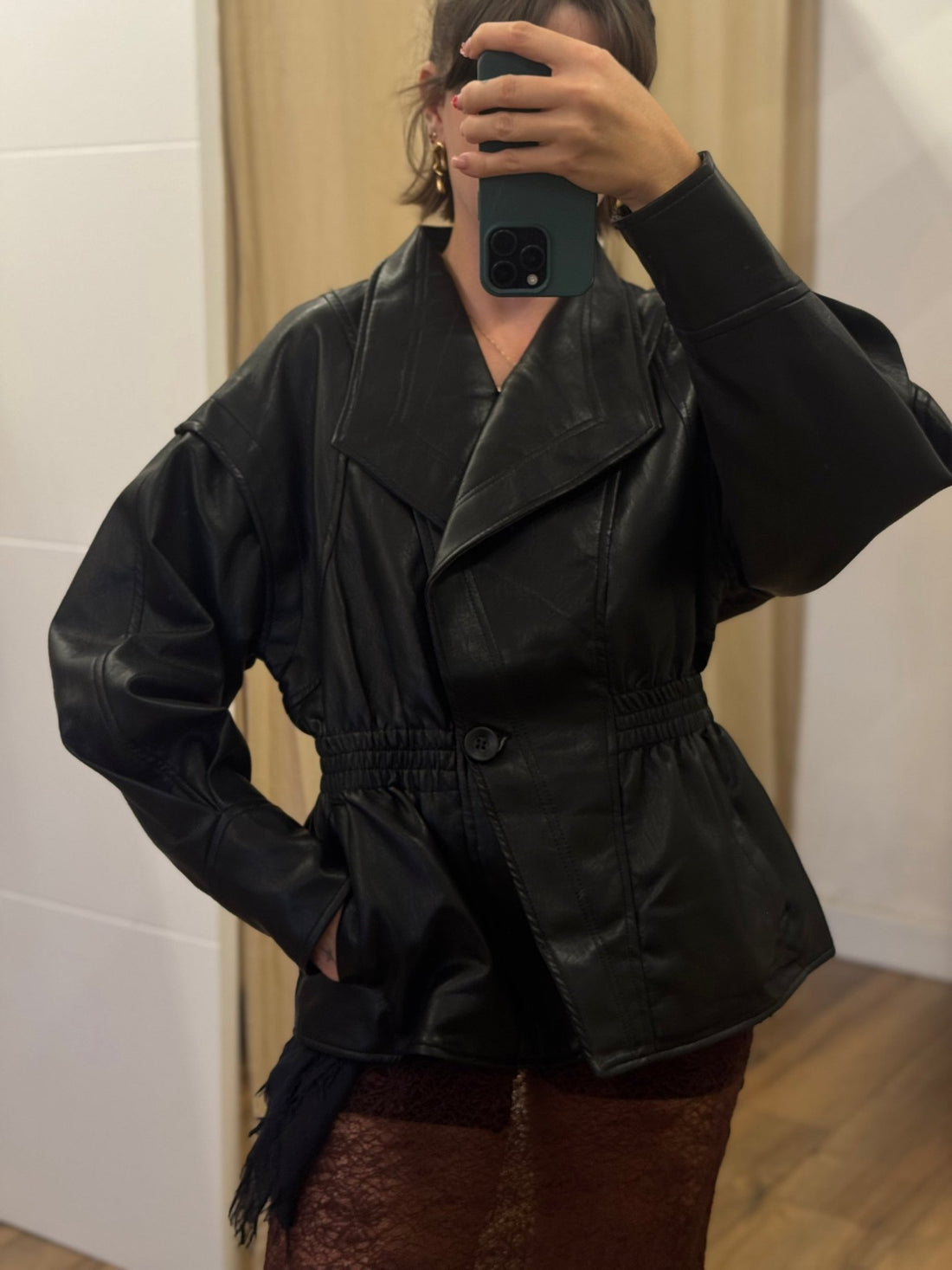 Veste Lorna noire - Léone