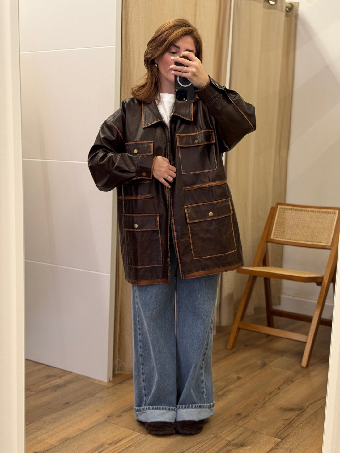 Veste Moé marron - Léone
