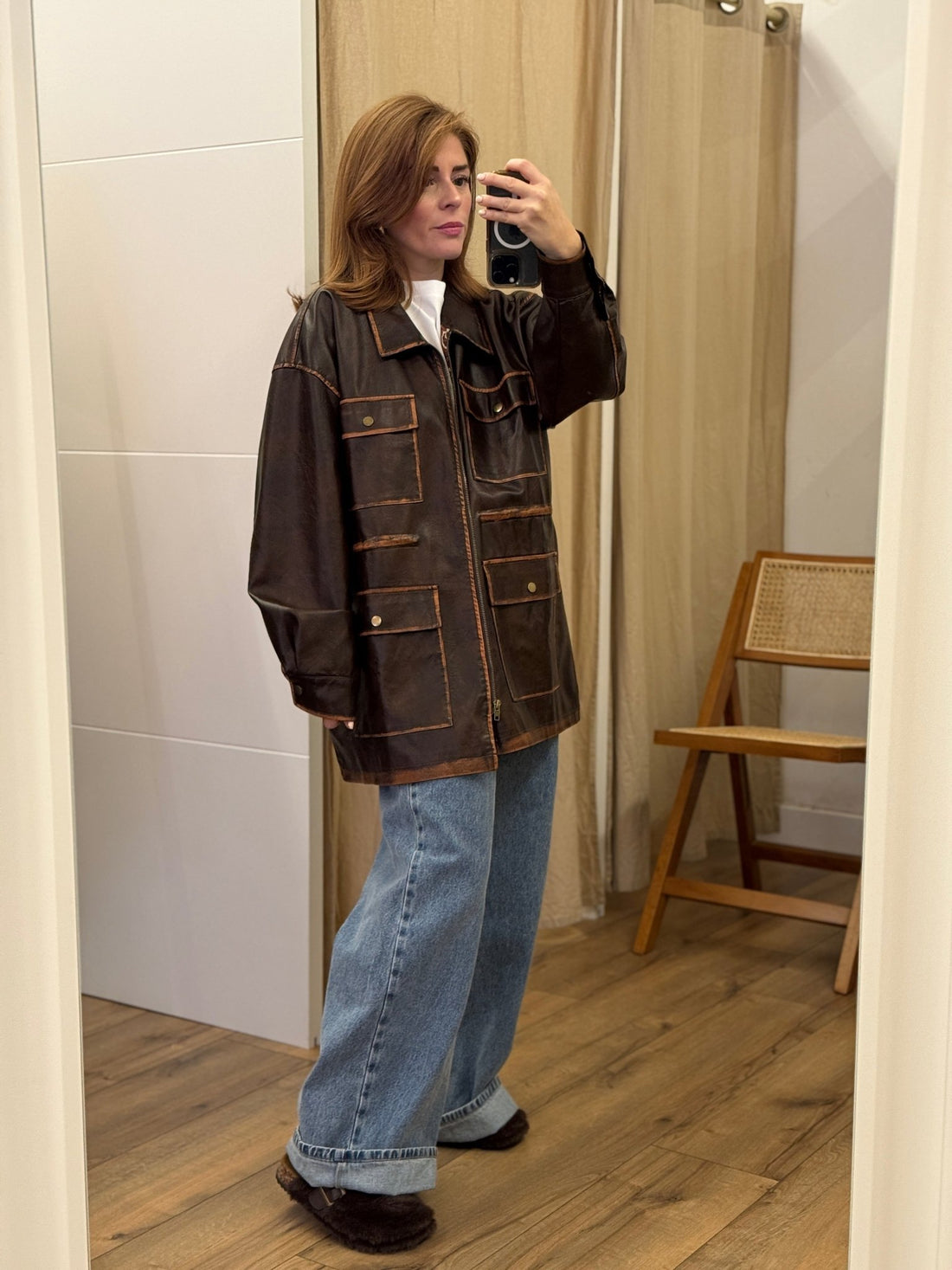 Veste Moé marron - Léone
