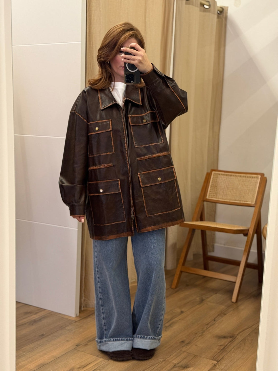 Veste Moé marron - Léone