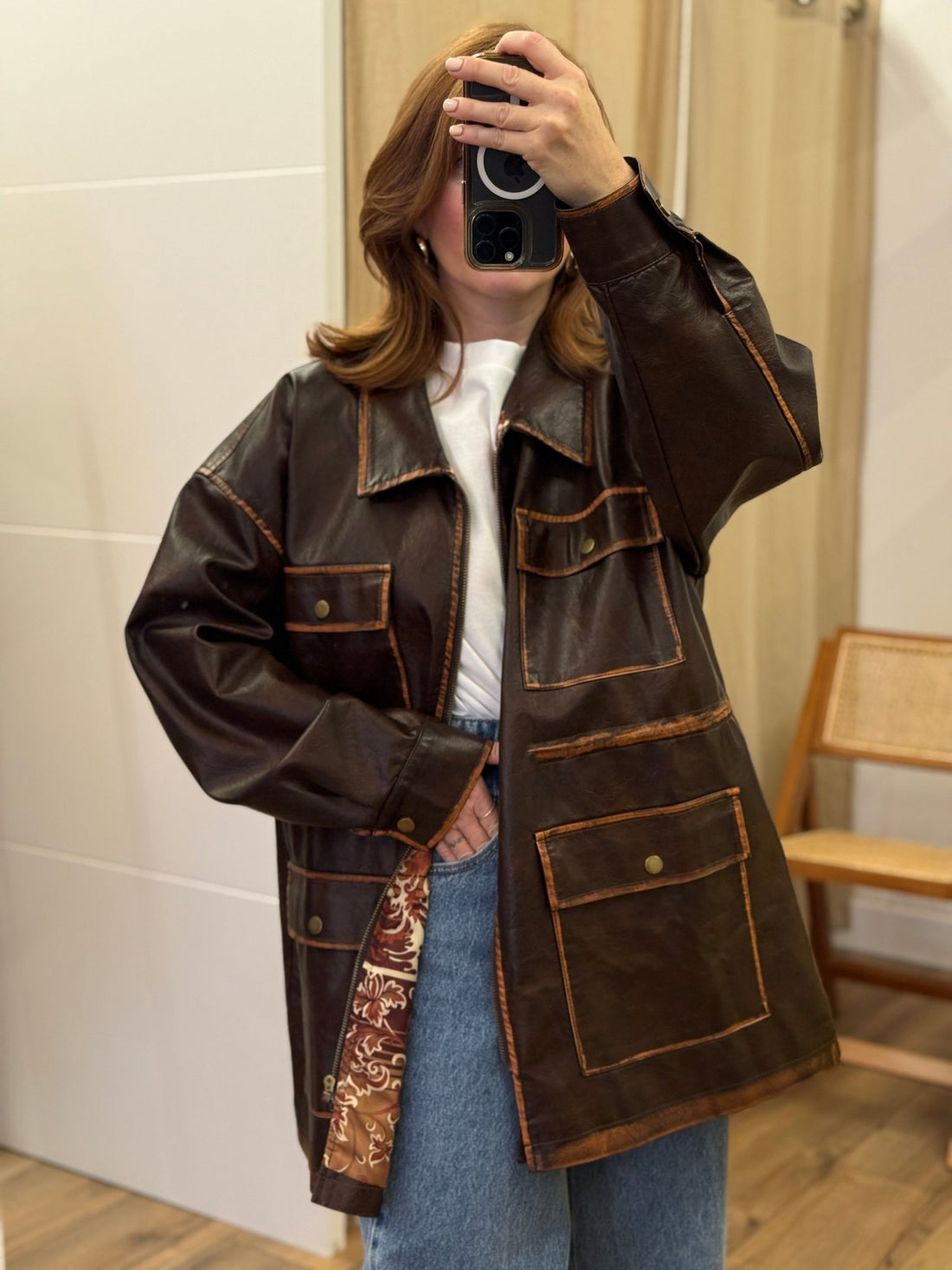 Veste Moé marron - Léone