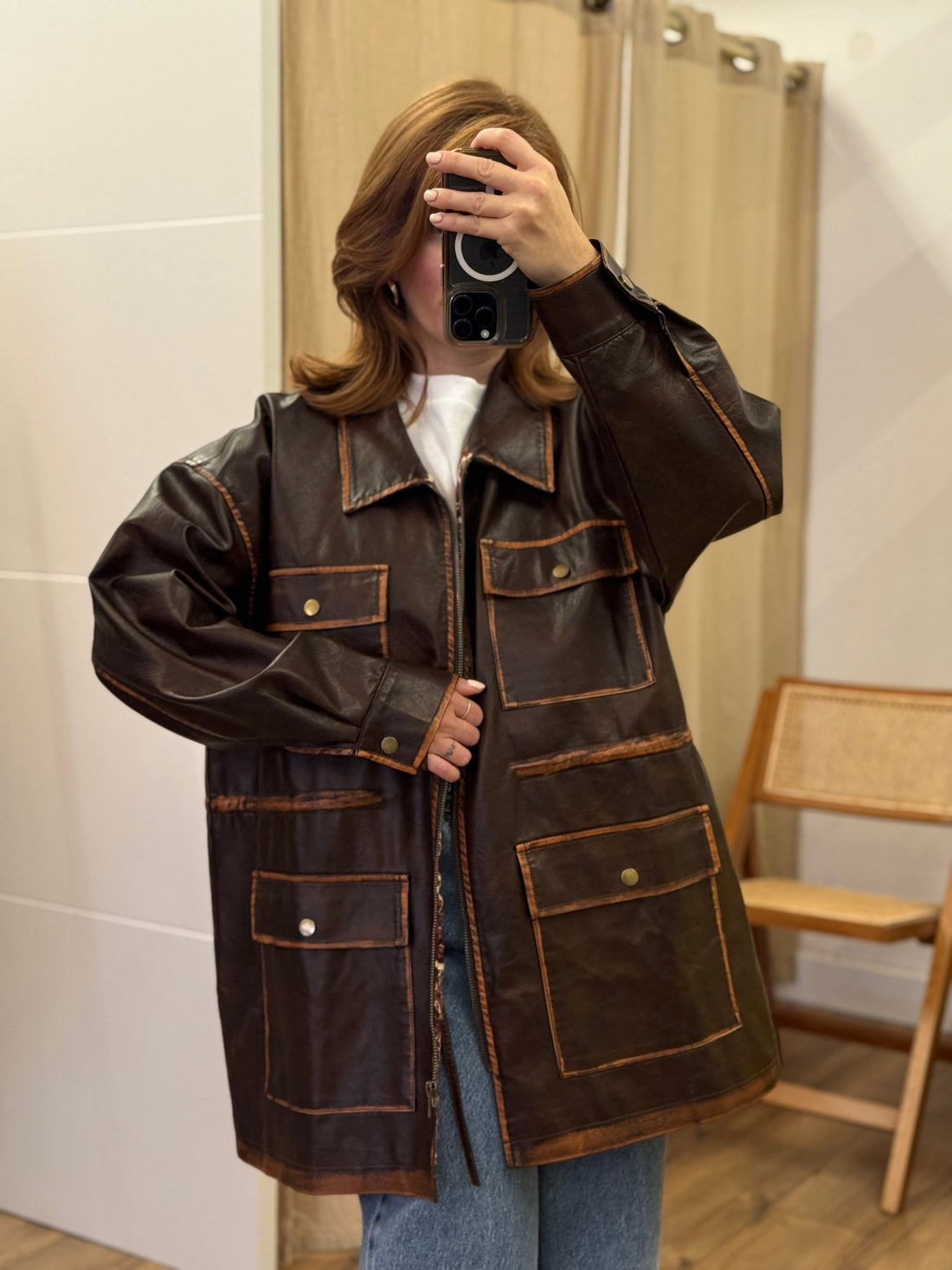 Veste Moé marron - Léone